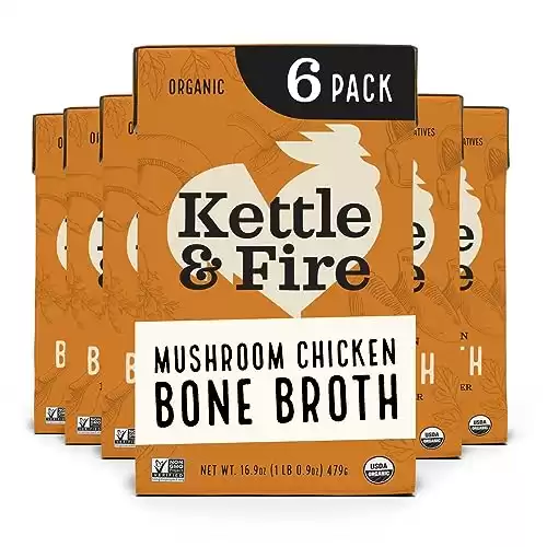 Kettle and Fire Mushroom Chicken Bone Broth