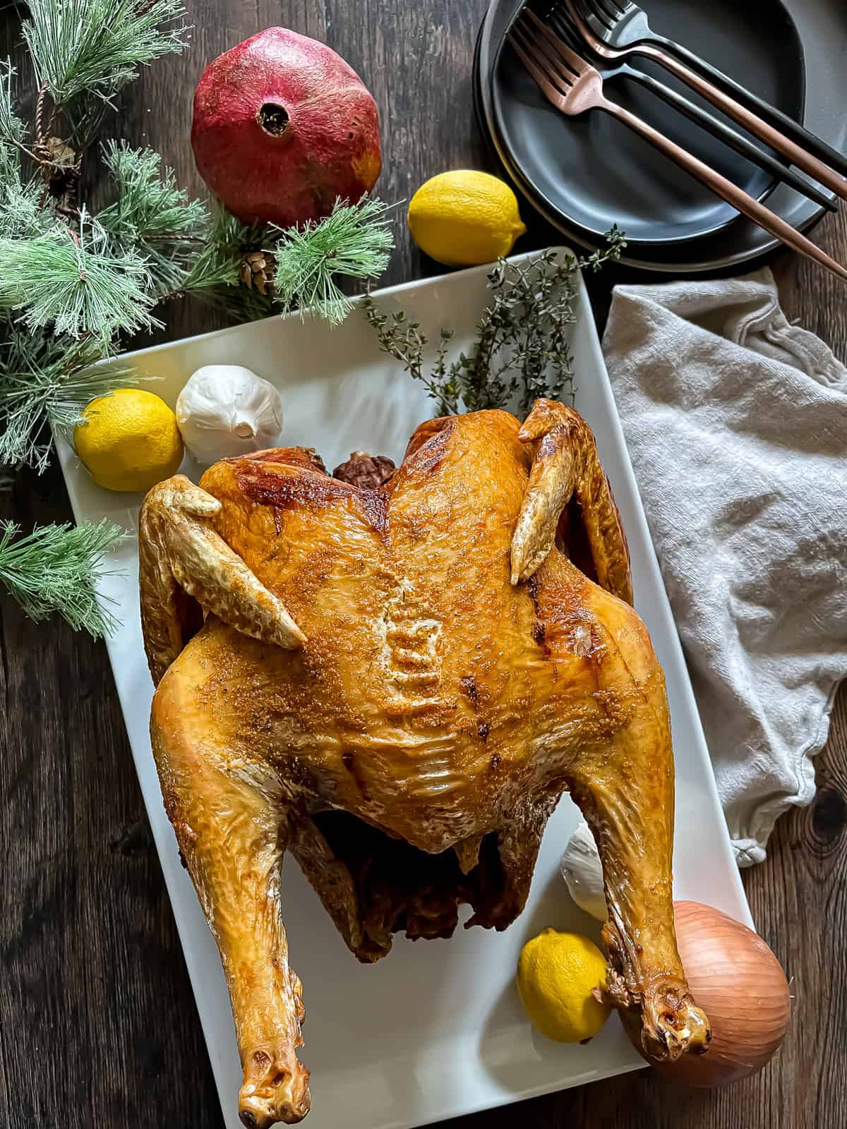 deep fried turkey on a platter